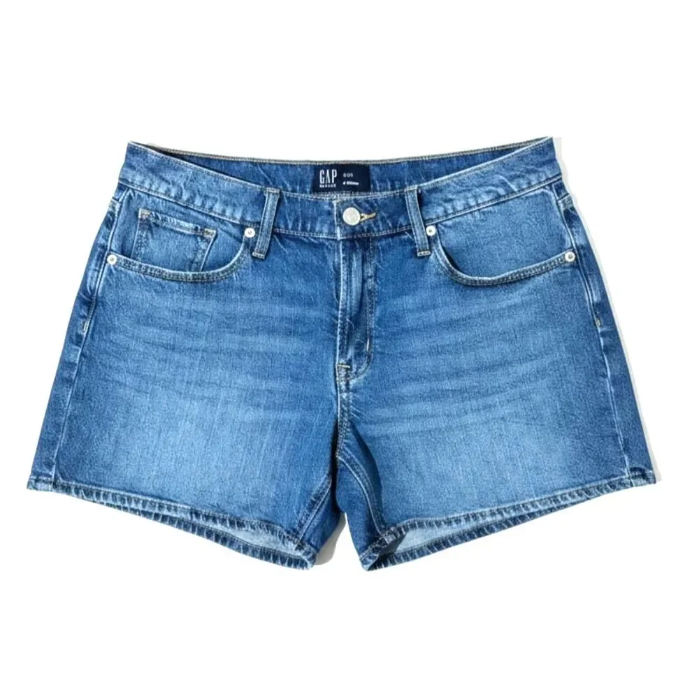 Gap 5 Inch Medium-Light Wash Denim Shorts Beach Summer Back to School Size 6 28 - Picture 2 of 6